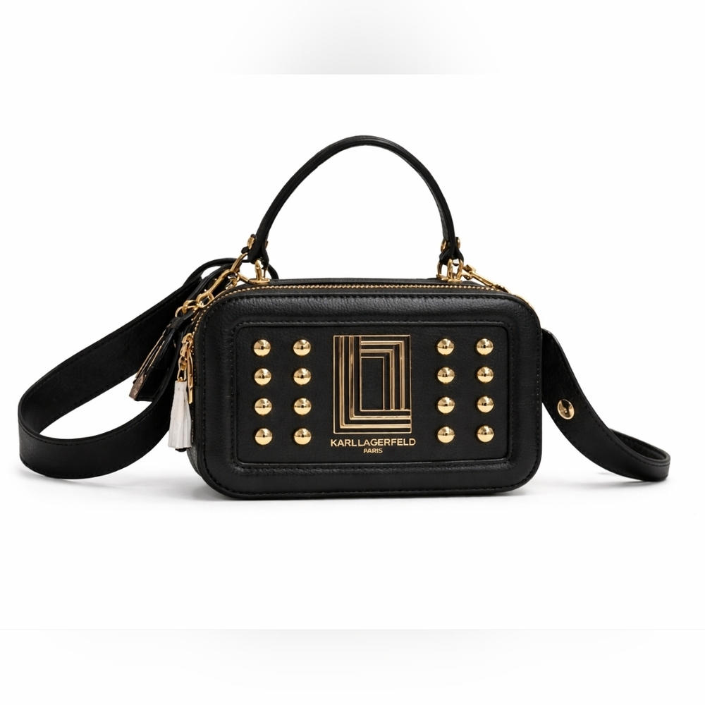 Karl Lagerfeld Paris Studded Leather Crossbody | New With Tags